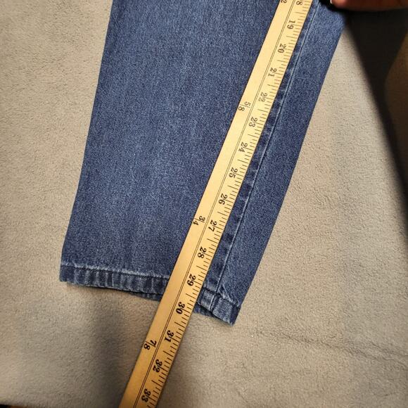 Vintage 90s Dockers Jeans Womens 16 Blue Pleated Mom Denim Distressed - Picture 7 of 11
